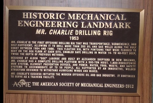 Mr. Charlie, International Petroleum Museum and Exposition